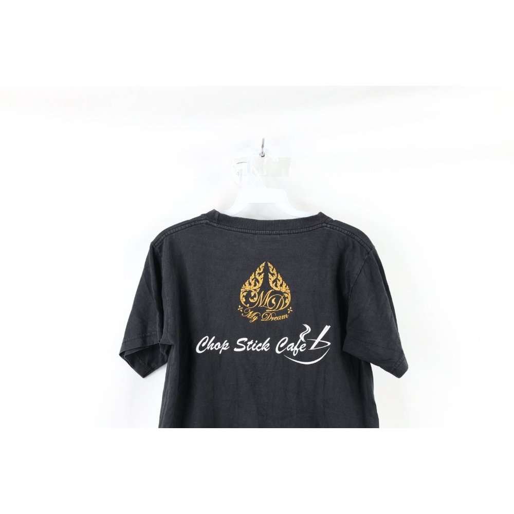 Vintage Streetwear Mens Medium Faded Hanuman Transform Thailand T-Shirt Black - Picture 10 of 12